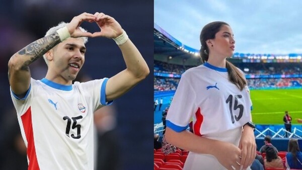 Julio Enciso celebró victoria de la Albirroja con su nueva chica’i