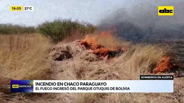 Incendio en Chaco paraguayo: el fuego ingresó del parque Otuquis de Bolivia - ABC Noticias - ABC Color