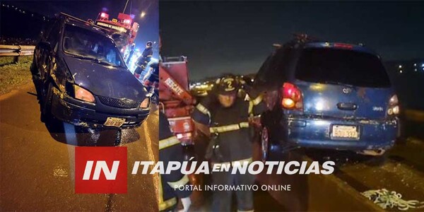 ACCIDENTE DE TRÁNSITO SOBRE EL PUENTE QUITERIA CAUSA DAÑOS MATERIALES - Itapúa Noticias