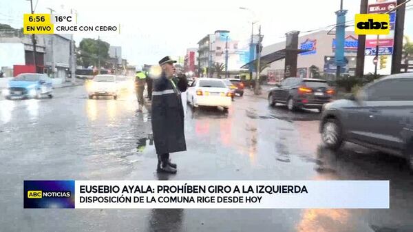 Eusebio Ayala: prohíben giro a la izquierda  - ABC Noticias - ABC Color