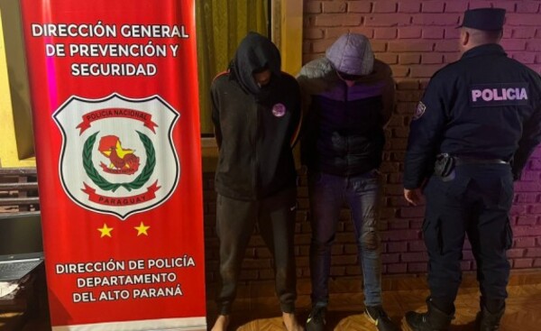 Dos detenidos tras asalto y persecución en Ciudad del Este