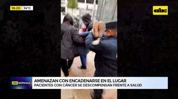 Video: pacientes oncológicos se descompensan frente al Ministerio de Salud - ABC Noticias - ABC Color