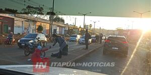 AUTOMÓVIL QUE PROTAGONIZÓ ACCIDENTE SE DIO A LA FUGA EN ENCARNACIÓN - Itapúa Noticias