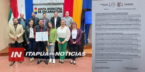 CONCEJALES DE ENCARNACIÓN DE VACACIONES: SOLO ENTREGAN RECONOCIMIENTOS - Itapúa Noticias