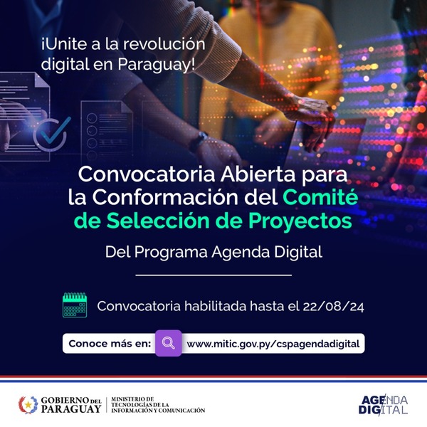 Mitic abre convocatoria para conformar el comité de selección de proyectos de la Agenda Digital - .::Agencia IP::.