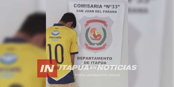APREHENDEN A SUJETO POR HURTO Y RECUPERAN PARTES DE UNA MOTOCICLETA - Itapúa Noticias