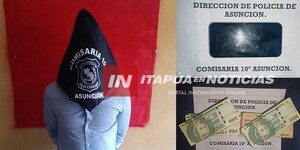 APREHENDIERON A UN SUJETO TRAS UNA TRANSFERENCIA DE DINERO EN HOHENAU - Itapúa Noticias