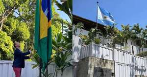La Nación / Brasil izó su bandera en la embajada argentina en Venezuela