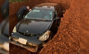 Robó auto a macatera y en la huida sufrió accidente