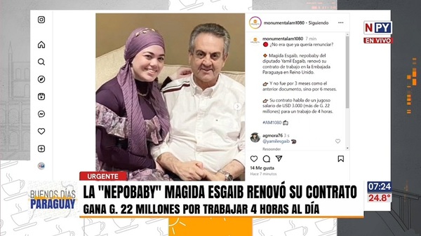 Magida Esgaib "ya está mejor" con renovación de contrato en Embajada en Reino Unido - Noticias Paraguay