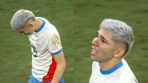 Julio Enciso abandona la cancha entre lágrimas
