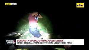 Así detuvieron a supuestos asaltantes adolescentes: ambos se habían fugado de ‘’Panchito López’' - Crimen y castigo - ABC Color