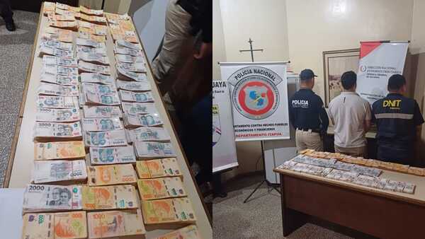 Incautan 20 millones de pesos de origen sospechoso en Encarnación