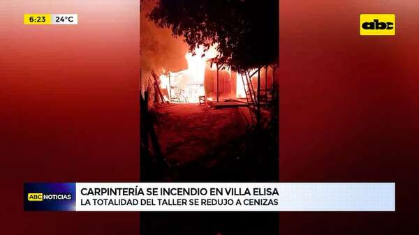 Villa Elisa: un incendio consumió por completo una carpintería - ABC Noticias - ABC Color