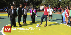INAUGURARON PISTA DEPORTIVA EN COLEGIO DE NVA. ALBORADA - Itapúa Noticias