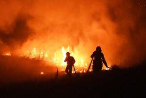 Pelea violenta entre bomberos en pleno incendio: CBVP condena el hecho - Nacionales - ABC Color