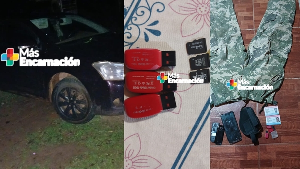 Incautan vehículo y otros indicios que habría utilizado grupo armado que robó automóvil en Gral. Delgado
