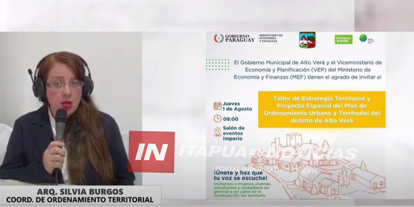 AVANZA PLAN DE ORDENAMIENTO TERRITORIAL EN EL DISTRITO DE ALTO VERÁ - Itapúa Noticias