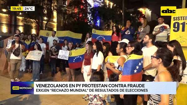 Video: venezolanos en Paraguay protestan contra fraude - ABC Noticias - ABC Color