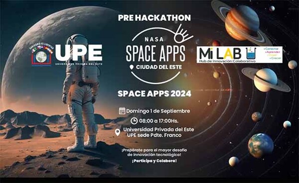 Invitan a participar del Pre Hackathon Space Apps 2024 que se realizará en la UPE el 1 de setiembre | DIARIO PRIMERA PLANA
