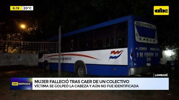 Lambaré: Mujer falleció tras caer de un colectivo - ABC Noticias - ABC Color