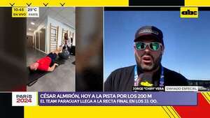 París 2024: hoy debuta César Almirón en los 200 metros planos  - ABC Noticias - ABC Color
