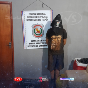APREHENSIÓN EN FLAGRANTE POR HURTO EN TALLER DE LA GOBERNACIÓN DE ITAPÚA - TVS