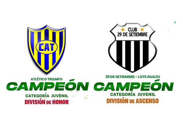 LSLF Juvenil: Atlético Triunfo y 29 de Setiembre se consagraron campeones en sus divisiones - San Lorenzo Hoy