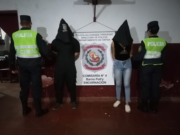 Pareja brasileña detenida tras intentar hurtar en un departamento en el centro de Encarnación