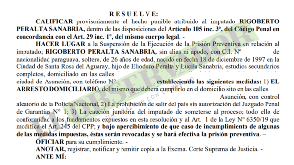 Arresto domiciliario para guardia imputado por matar a presunto delincuente