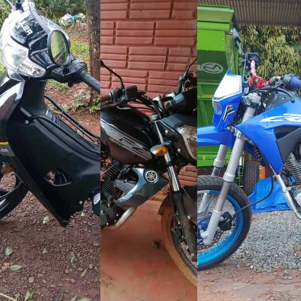 Identifican a sospechosos del robo de tres motocicletas en Capitán Miranda