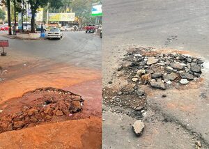 Capital del Alto Paraná es una ciudad con baches infinitos gracias a la ESSAP - La Clave