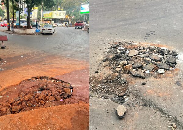 Capital del Alto Paraná es una ciudad con baches infinitos gracias a la ESSAP - La Clave