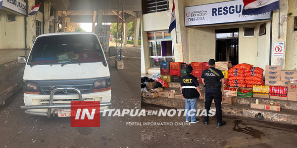 INCAUTARON FURGÓN REPLETO DE MERCADERÍAS QUE SERÍAN DE CONTRABANDO - Itapúa Noticias