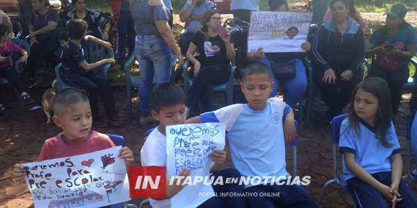 ESCUELA DE CARLOS A. LÓPEZ SIN RUBROS PARA EL PREESCOLAR: COMUNIDAD SE MANIFESTA - Itapúa Noticias