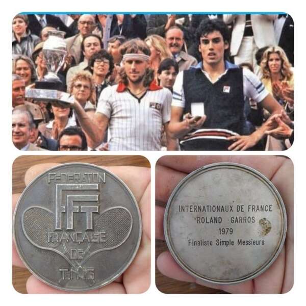Víctor Pecci, 45 años después con preciada medalla de Roland Garros, - Polideportivo - ABC Color