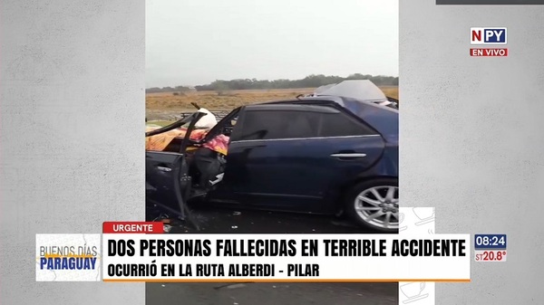 Fatal accidente en la ruta Alberdi - Pilar - Noticias Paraguay