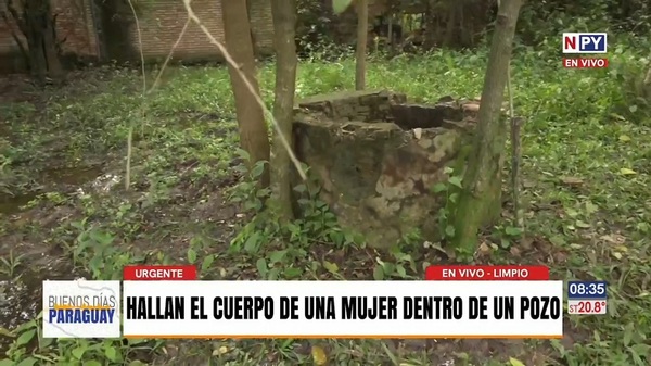 Encuentran el cadáver de una mujer en un pozo en Limpio - Noticias Paraguay