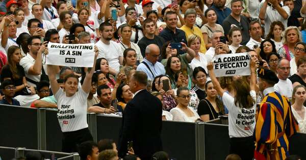 La Nación / Interrumpen audiencia del papa en protesta contra las corridas de toros