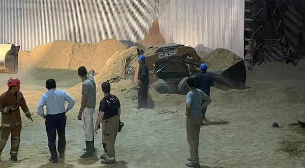 Un trabajador muere asfixiado con cascarillas de arroz