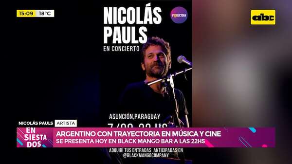 Artista argentino con trayectoria en la música y el cine: se presenta hoy en Black Mango Bar a las 22hs - Ensiestados - ABC Color