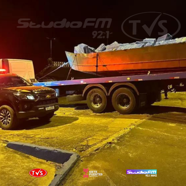 INCAUTAN EMBARCACIÓN CON CIGARRILLOS EN LAGO ITAIPÚ - TVS