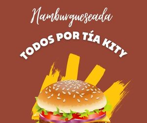 Todos por tía Kitty: organizan hamburgueseada
