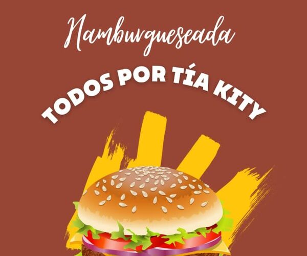 Todos por tía Kitty: organizan hamburgueseada