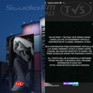 TAYLOR SWIFT CANCELA SUS CONCIERTOS EN VIENA ANTE LA AMENAZA DE UN ATAQUE YIHADISTA - TVS