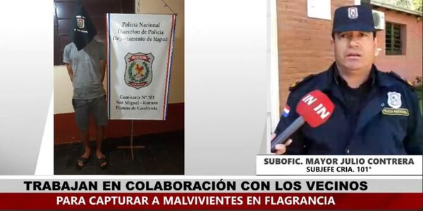 POLICÍA EN CAMBYRETÁ BUSCA TRABAJAR EN CONJUNTO CON LOS VECINOS PARA ATRAPAR MALVIVIENTES - Itapúa Noticias