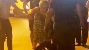 Abuelita justiciera pegó a ladrón