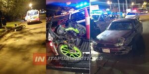 UN AUTOMOVILISTA ATROPELLÓ A UN MOTOCICLISTA Y SE DIO A LA FUGA - Itapúa Noticias
