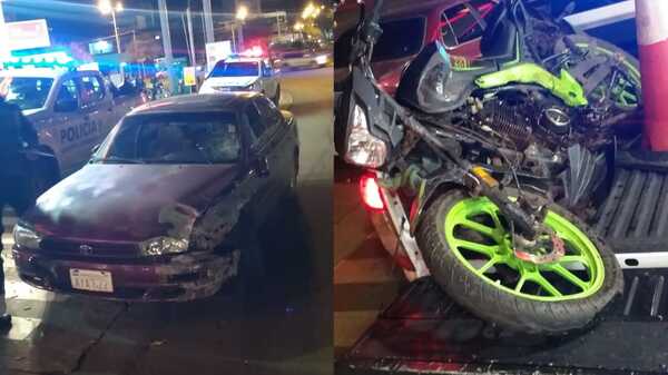 Motociclista quedó con múltiples fracturas, automovilista quiso huir, alegando que "no se percató" del accidente