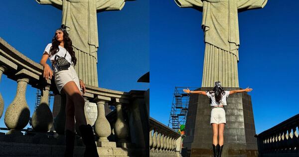 La Nación / Las sorprendentes postales Stephi Stegman en el Cristo Redentor